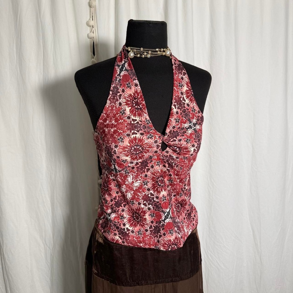 Rare Patagonia Rhythm Y2K Floral Halter Tank Top Women's M